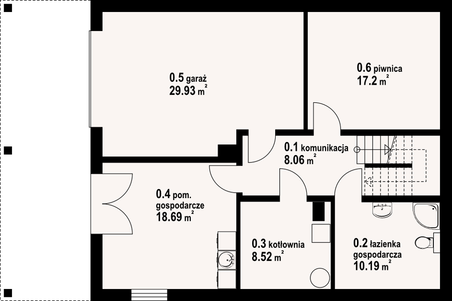 План 1 этажа дома DAC-2399-82 План 1 этажа дома DAC-2399-82