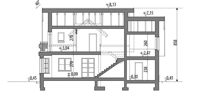 Фасад дома HHG-4433-93 Фасад дома HHG-4433-93