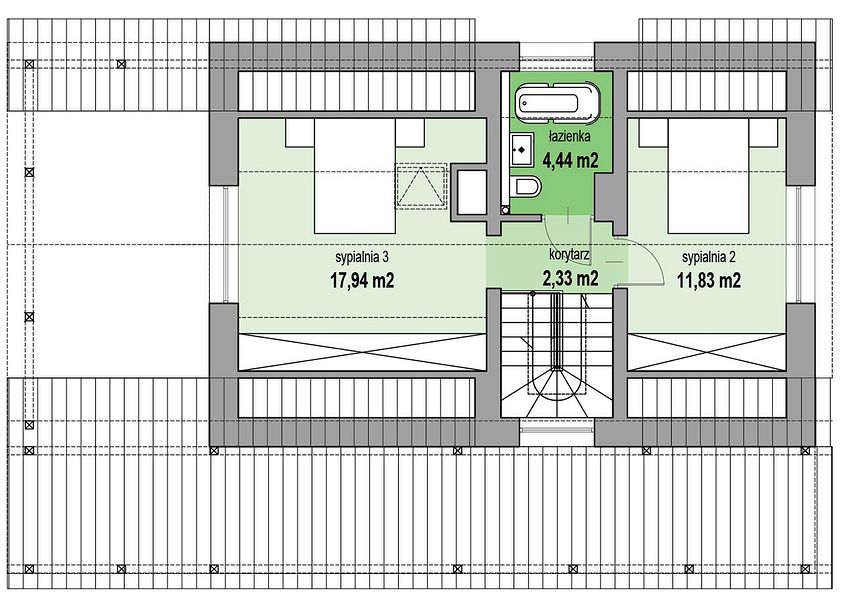 План 2 этажа дома CDA-2386-78 План 2 этажа дома CDA-2386-78