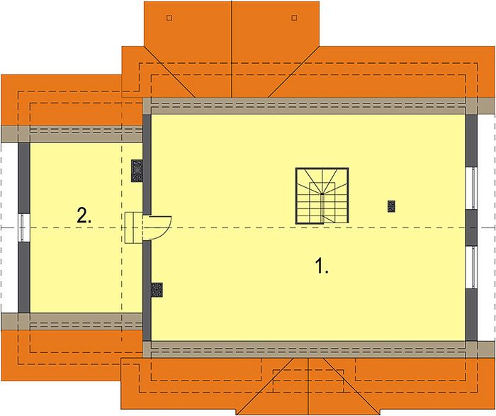 План 2 этажа дома CCD-4213-64 План 2 этажа дома CCD-4213-64